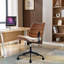 Chaise de travail rotative en similicuir Crosslin-1769191619
