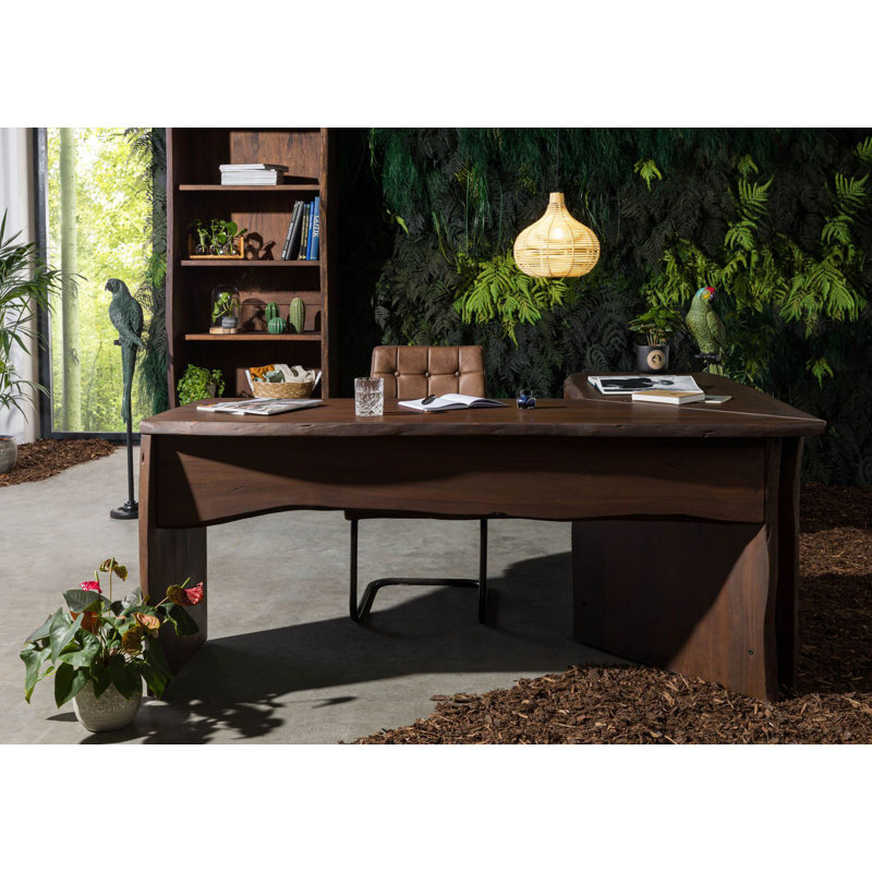 L-Shape Desk, Brown