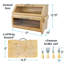Breadbox With Cutting Board And Knife Set | 7 Piece Combo Set | Bread Boxes For Kitchen Counter | Bread Storage Container |Bamboo Bread Box Plain