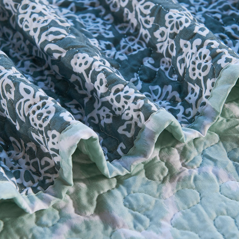 Royal Scroll King Size Reversible Microfiber Bedspread Set