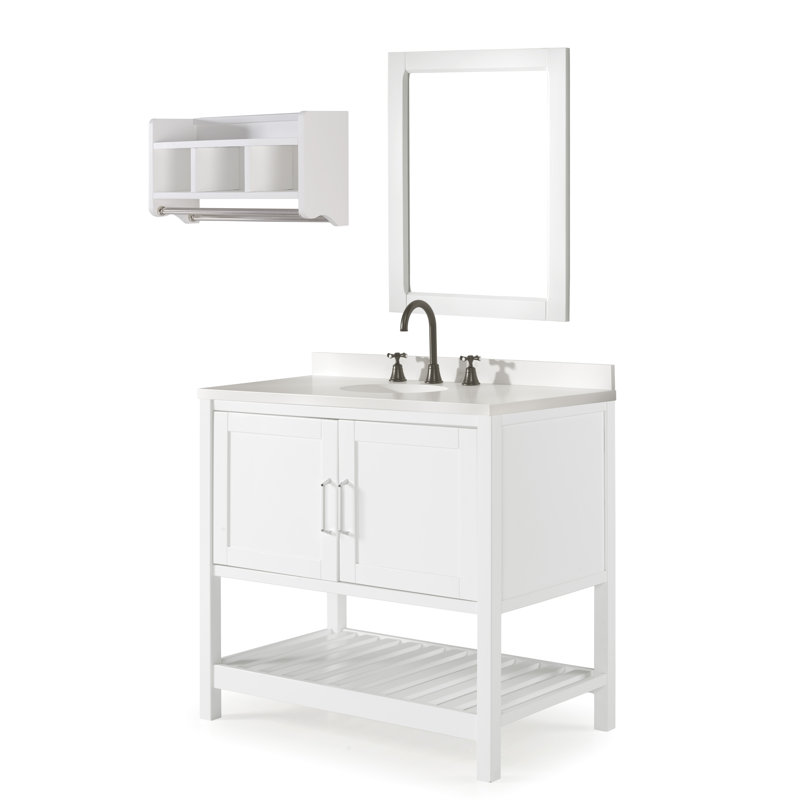 Ensemble de meuble-lavabo en bois 3 pièces Alaterre Furniture Bennet