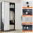 72" Metal Storage Cabinet, Storage Wardrobe Organizer with Hanging Rod, Locking Door and Adjustable Shelves-118958094