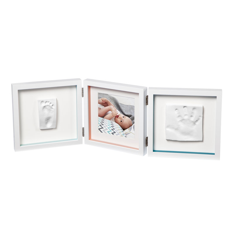 Wood Embossed Picture Frame with Mat, White