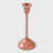 Hand-Painted Dusty Pink Aluminum Taper Candle Holder-1574520815