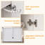 120cm White Arched Bathroom Mirror Cabinet, Wall Mounted, 3-Colour Dimmable LED