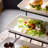 3 Tier Serving Stand Tiered Serving Stand With 3 Porcelain Serving Platters Trays,Black