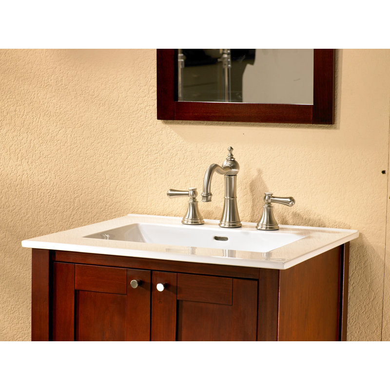 Georgian Era Widespread Lavatory Faucet with Column Spout, Lever, Satin Nickel