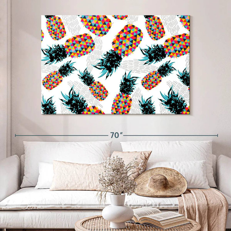 Motif d'ananas Yarlin, H 34 po x l 51 po