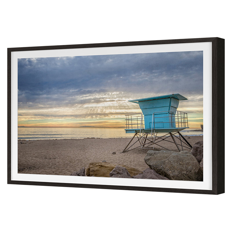 Lifeguard Station Print by Werder, Lillis, Gray Single Picture Framed, 28'' H x 40'' W