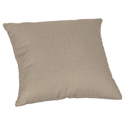 Coussin décoratif décontracté d'extérieur, Sunbrella résistant à la décoloration et à l'eau pour les meubles de patio, les Adirondacks et les balancelles, l 15 po x L 15 po, 6 po d'épaisseur, réversible, bois de frêne coulé