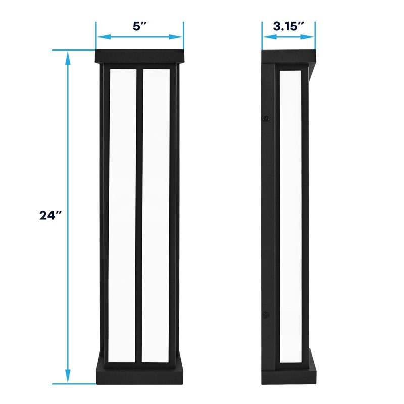 Esterley LED Wall Light, 26W, 26" H x 5" W x 3.15" D