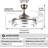42'' Araia 4-Blade LED Retractable Blades Ceiling Fan with Remote Control and Light Kit Included