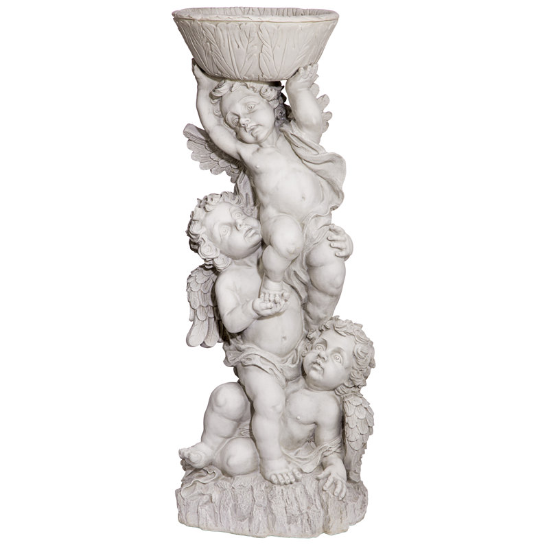 Tyrone Three Cherubs Birdbath