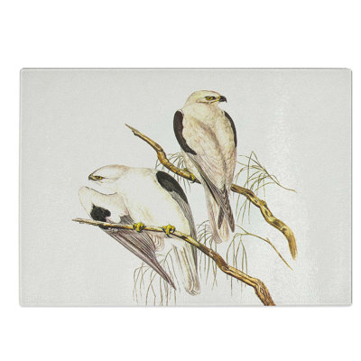 Tempered Glass Square Tailed Kites by Elizabeth Gould Chopping Board