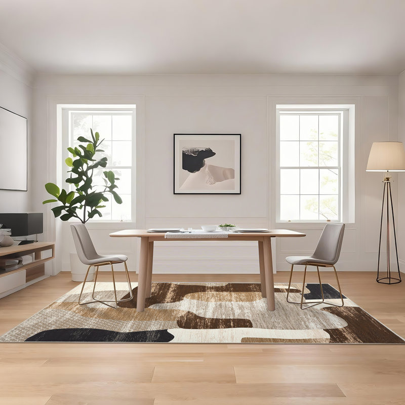 Tapis de salon Modern Abstract, Rectangle 5 pi x 7 pi