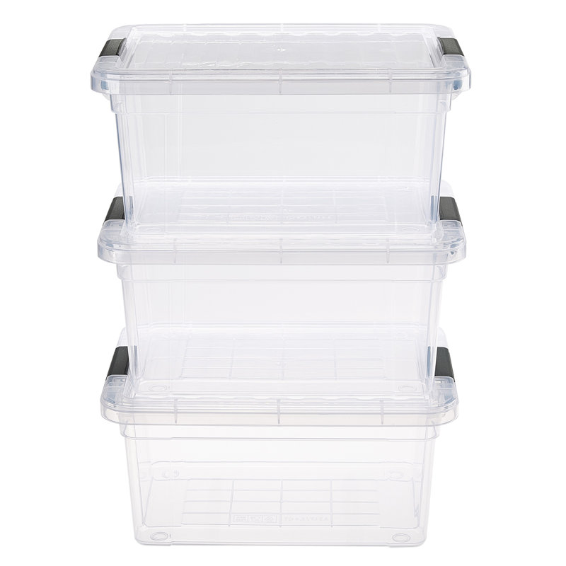  Ensemble de 3 contenants de rangement transparents de 3 litres, 3,2 L