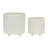 6/8" TEXTURED PLANTERS, SHINY WHITE