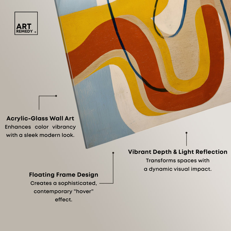 Décoration murale «Mustard Flow II» par Art Remedy, prêt à accrocher, 16 x 24, 24"H x 16"W, High-Gloss Acrylic Print