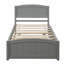 Twin Size Platform Bed With Trundle-178876584