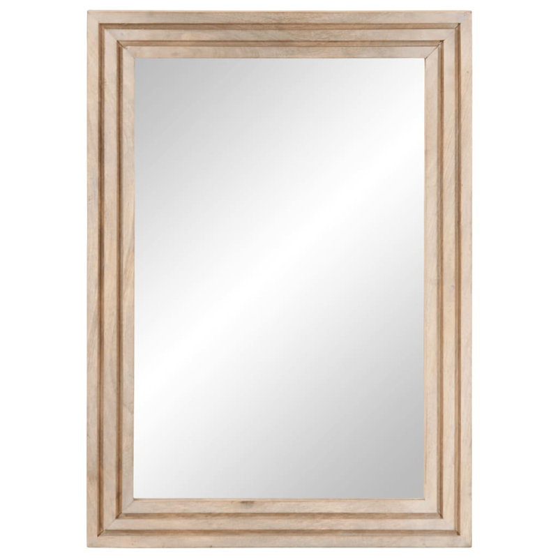 Bruny Bathroom Mirror, Natural sheesam wood