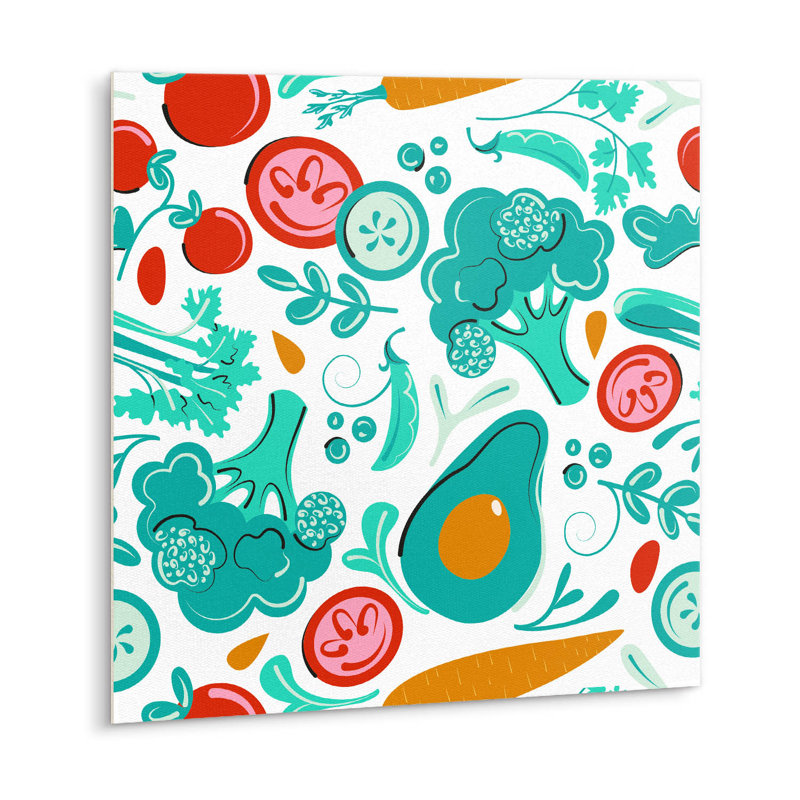 Self Adhesive Vinyl Splashback Wall Panel Sticker Tile Peel Stick 100x50 cm vegetables fruits