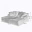 Canapé modulaire 69 po Cloud, méridienne en L avec méridienne en forme de R avec assise profonde et confortable canapé 2 places pour salon moderne (tissu moelleux), gris-1168452088