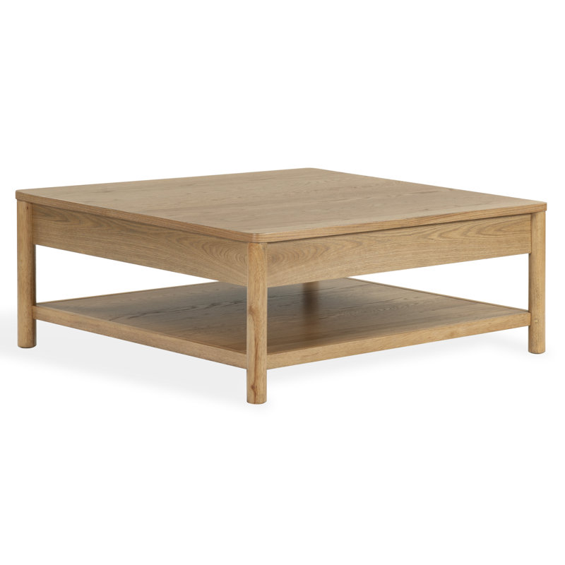 Jaylessa Wood 1 Drawer Coffee Table, Brown Oak