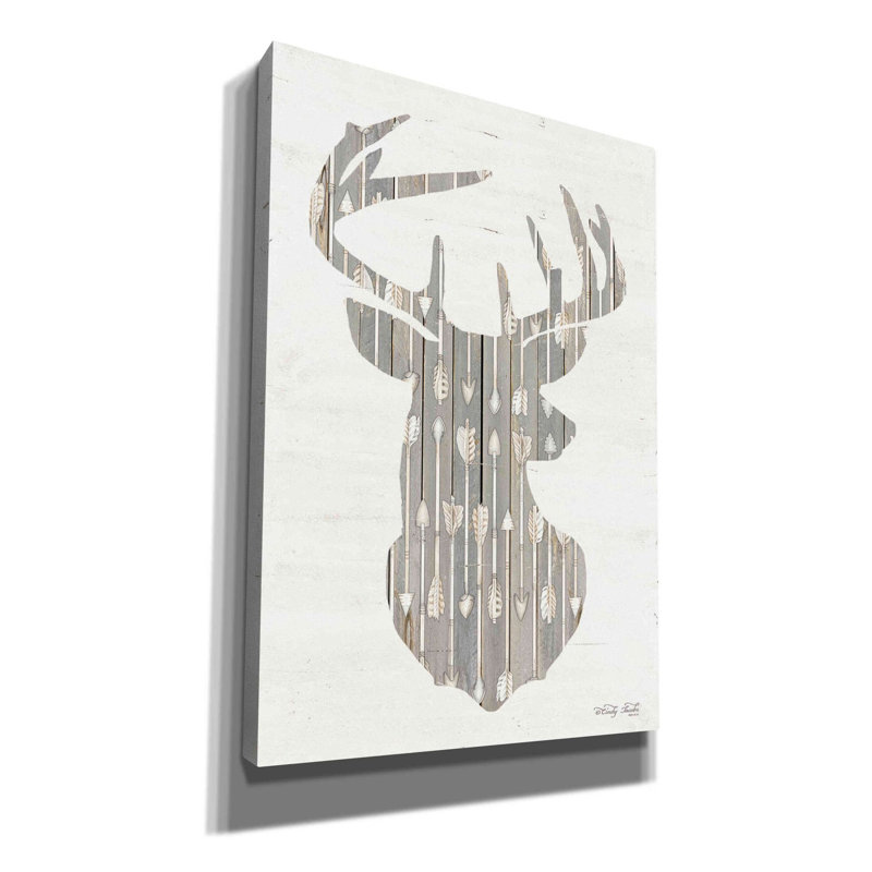 «Canmore Deer And Arrows Silhouette» par Cindy Jacobs, H 26 po x l 18 po x P 0,75 po