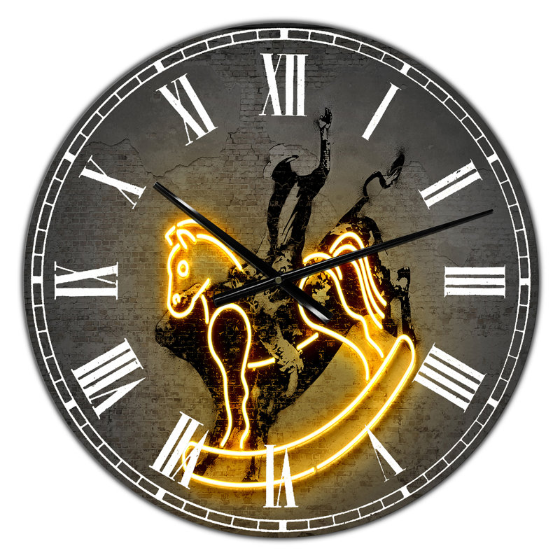 Horloge murale Neon Rodeo, Surdimensionné