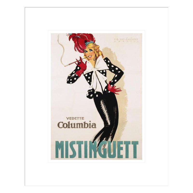 «Vedette Columbia Mistinguett» par Jean Dominique van Caulaert, impression giclée encadrée, H 16,75 po x l 13,69 po