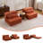 Boneless Modular Sectional Sofa (Orange)-1598852575