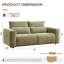 Canapé inclinable électrique surdimensionné moderne en chenille de 85 pouces de large avec deux moteurs et appui-tête réglables manuellement