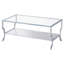Ensemble de 3 tables basses chromées