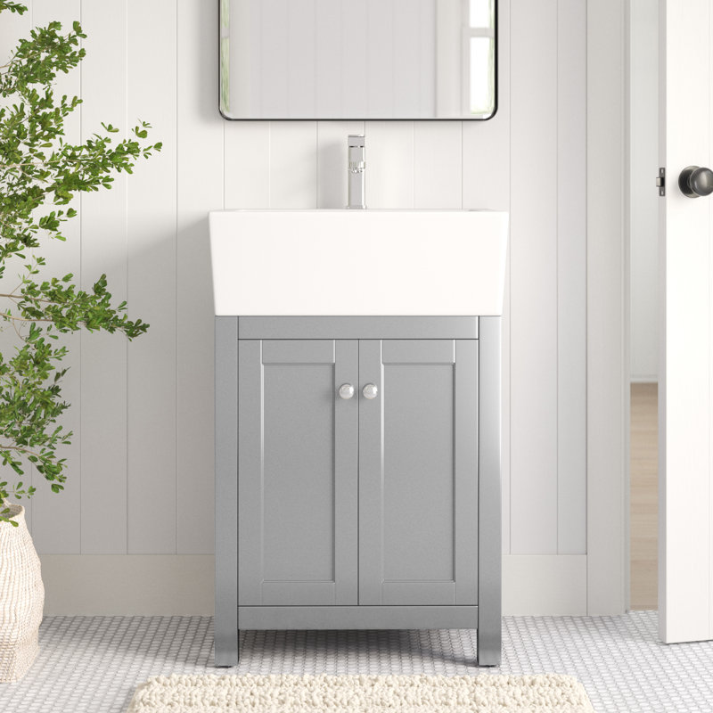Ensemble de meuble-lavabo simple 23 po Faryn, Gris