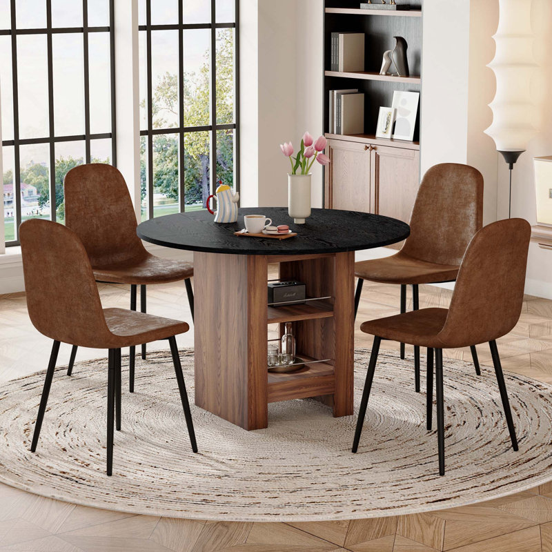 Table de salle à manger 5 pièces 42 po, Ensemble de cinq pièces : table, quatre chaises