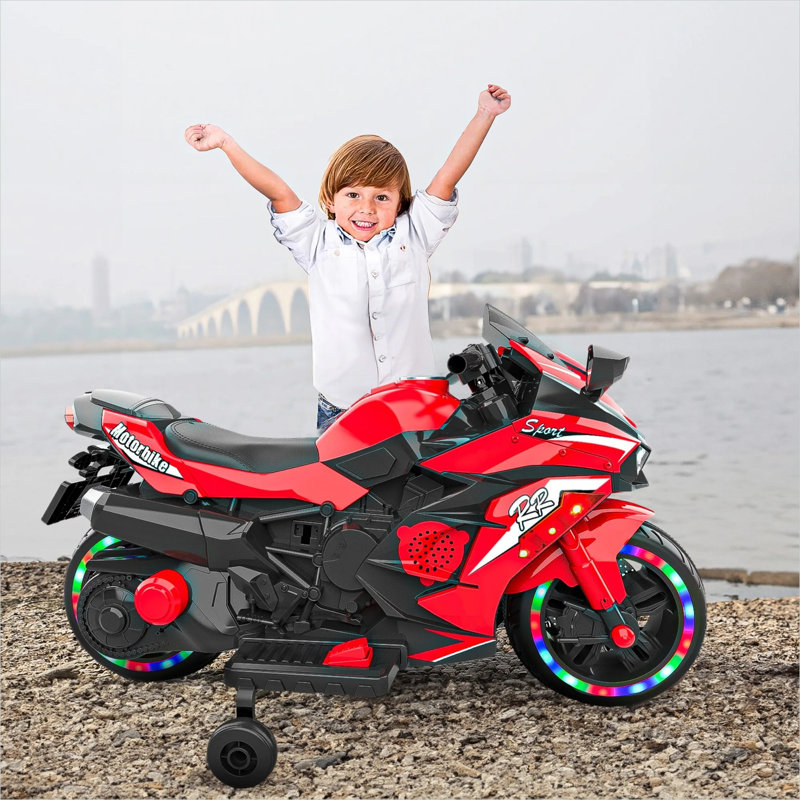 Utilisation à distance de vélos pour enfants de 41,7 po x 20 po x 25 po et chevauchant un espace extérieur en ABS rouge d'une longueur de 42 po