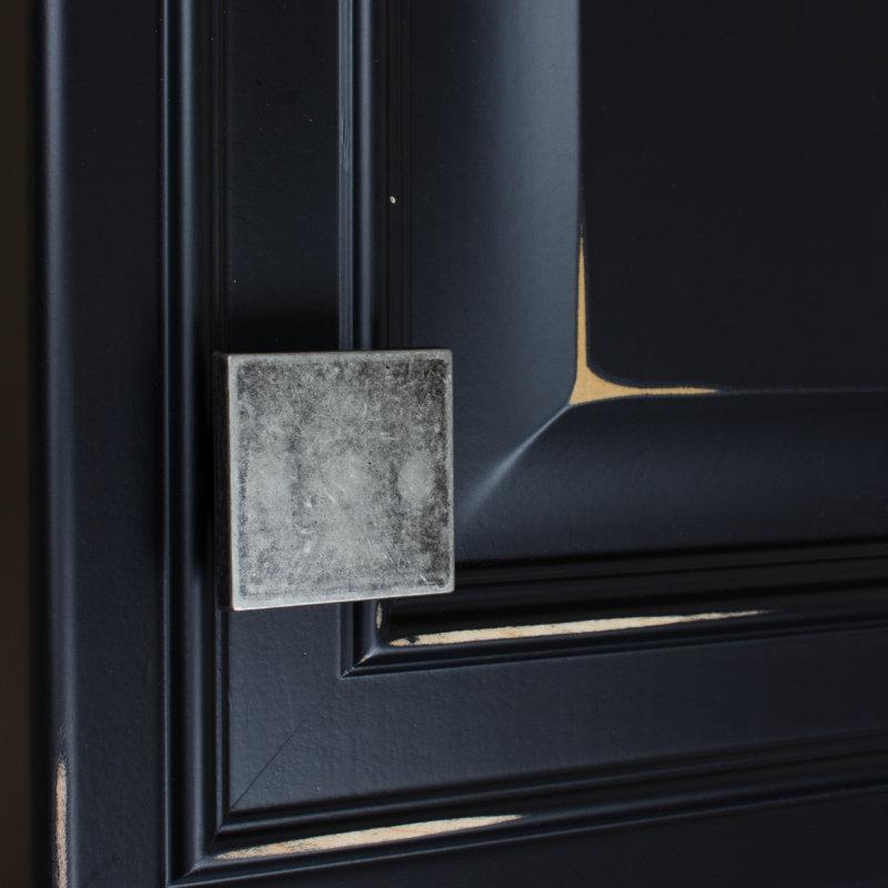 1 1/2" Length Square Knob Multipack, Weathered Nickel