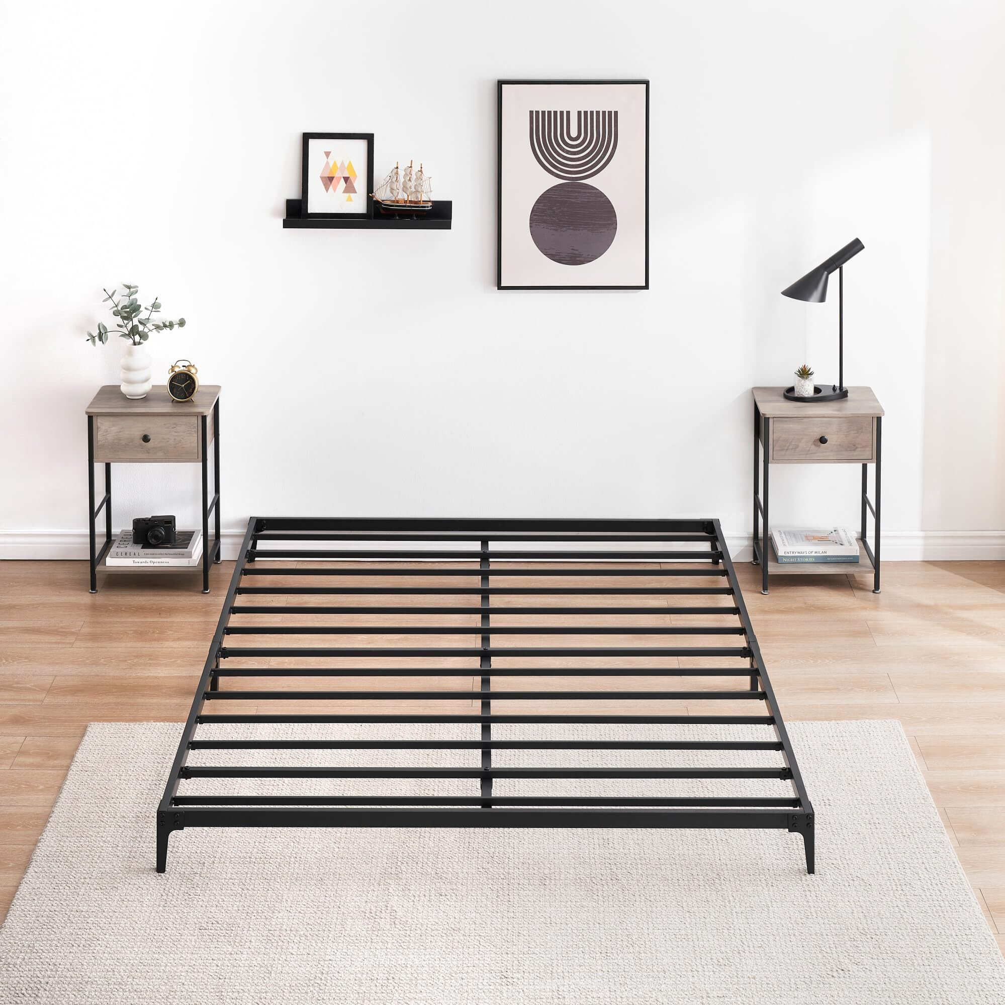 Ebern Designs Heavy Duty Metal Platform Bed Frame Wayfair Canada