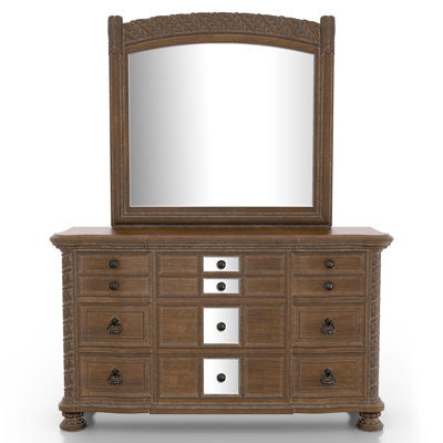 Commode 9 tiroirs avec miroir Fabijan
