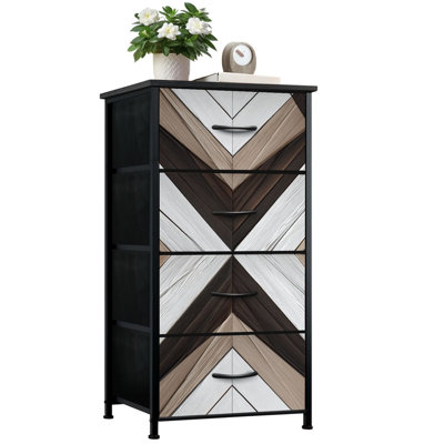 Commode pour chambre à coucher avec 4 tiroirs de rangement Southwestern Boho