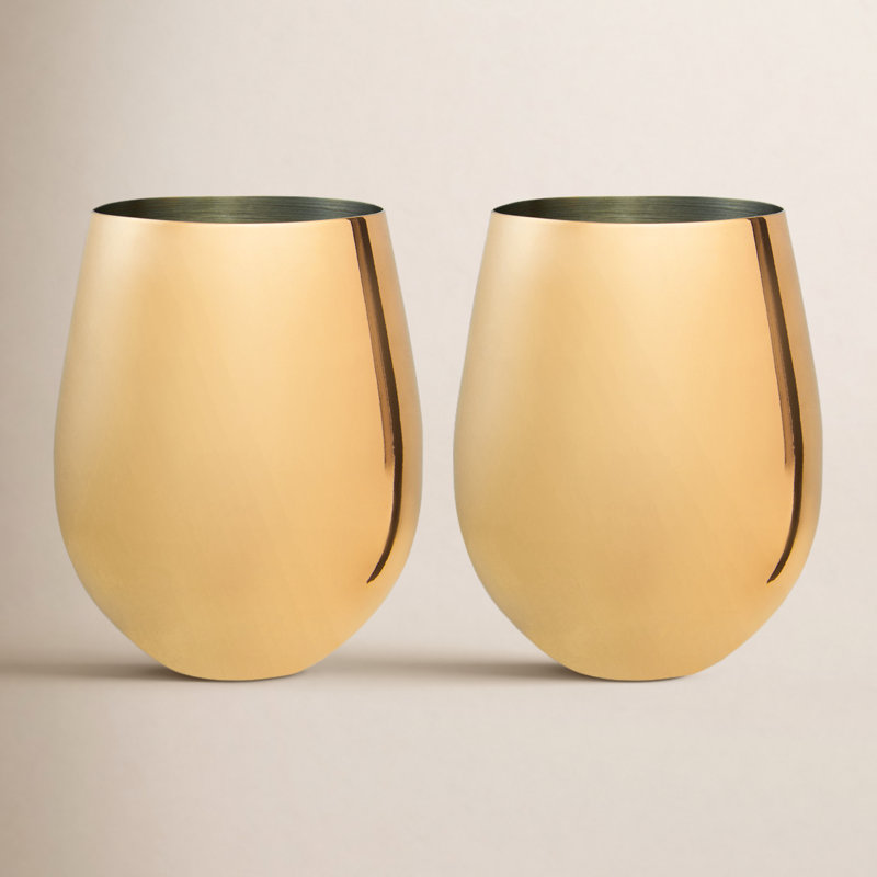 Belmont ™ 18 oz. Verre à vin sans pied en acier inoxydable