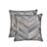 Chevron Cowhide Throw Pillow