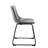 Halterman Tufted Faux Leather Upholstered Side Chair with Metal Sled Base-1478571797