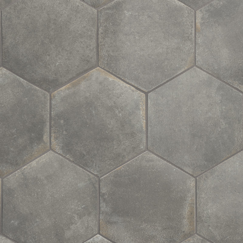 D'Anticatto Hex Notte 11" x 12-3/4" Porcelain Floor and Wall Tile