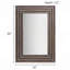 Miroir rectangulaire en bois et rotin