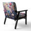 Mauve Dreamy Florals VII - Fauteuil rembourré contemporain, chaise d'appoint Botanical Abstract