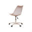 Fauteuil de bureau sans accoudoirs, petit fauteuil de bureau ergonomique avec roulettes, fauteuil roulant réglable, fauteuil de travail pivotant de soutien pour les petits espaces de salon
