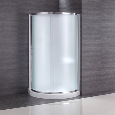Ensemble de douche ronde réversible avec cadre Breeze l 32,68 po x P 32,68 po x H 77,36 po Breeze