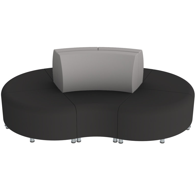 Ensemble de sièges ondulés incurvés Pro Series Connect, 6 pièces, Noir/gris