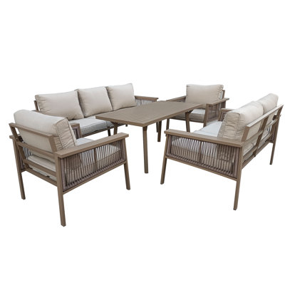 70cm Wide U-Shaped Patio Sofa with Cushions